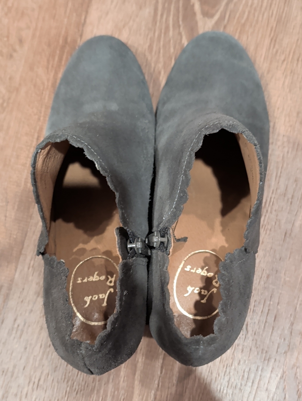 Jack Rogers 8 Booties Scalloped Edges - Picture 7 of 9